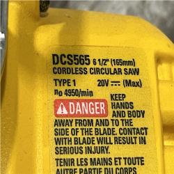 AS-IS DEWALT 20V MAX Cordless Brushless 6-1/2 in. Sidewinder Style Circular Saw (Tool Only)