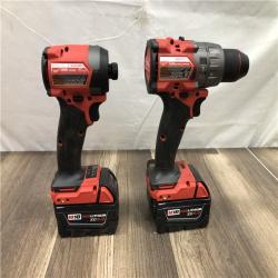 AS-IS Milwaukee FUEL 18V Lithium-Ion Brushless Cordless Hammer Drill and Impact Driver Combo Kit