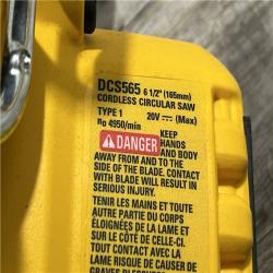 AS-IS DEWALT 20V MAX Cordless Brushless 6-1/2 in. Sidewinder Style Circular Saw (Tool Only)