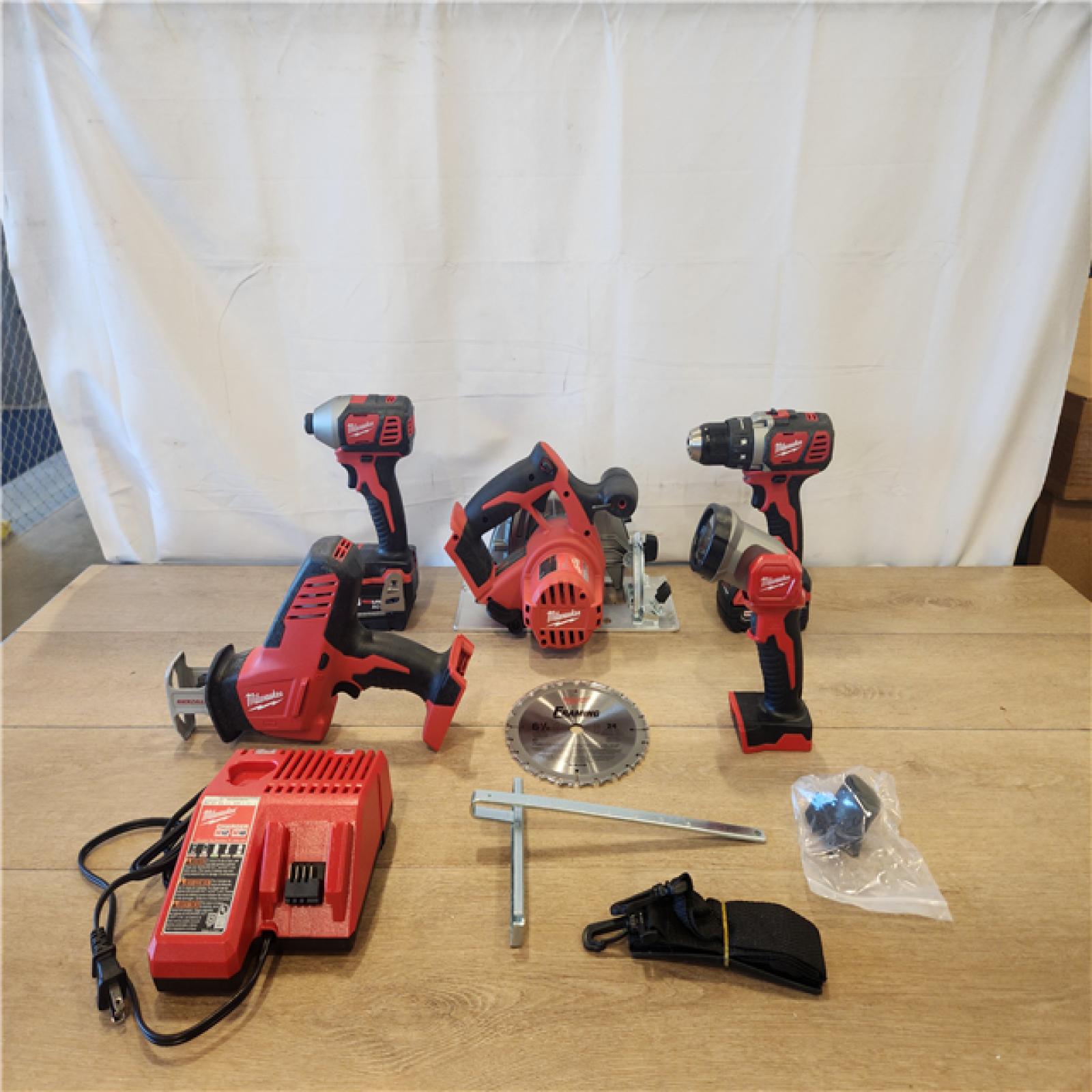 AS-IS- Milwaukee 18V Lithium-Ion Cordless (5-Tool) Combo Kit