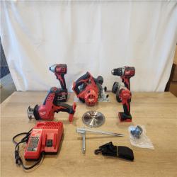 AS-IS- Milwaukee 18V Lithium-Ion Cordless (5-Tool) Combo Kit