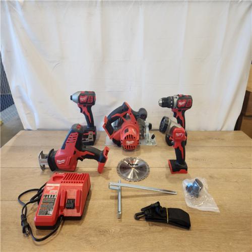AS-IS- Milwaukee 18V Lithium-Ion Cordless (5-Tool) Combo Kit