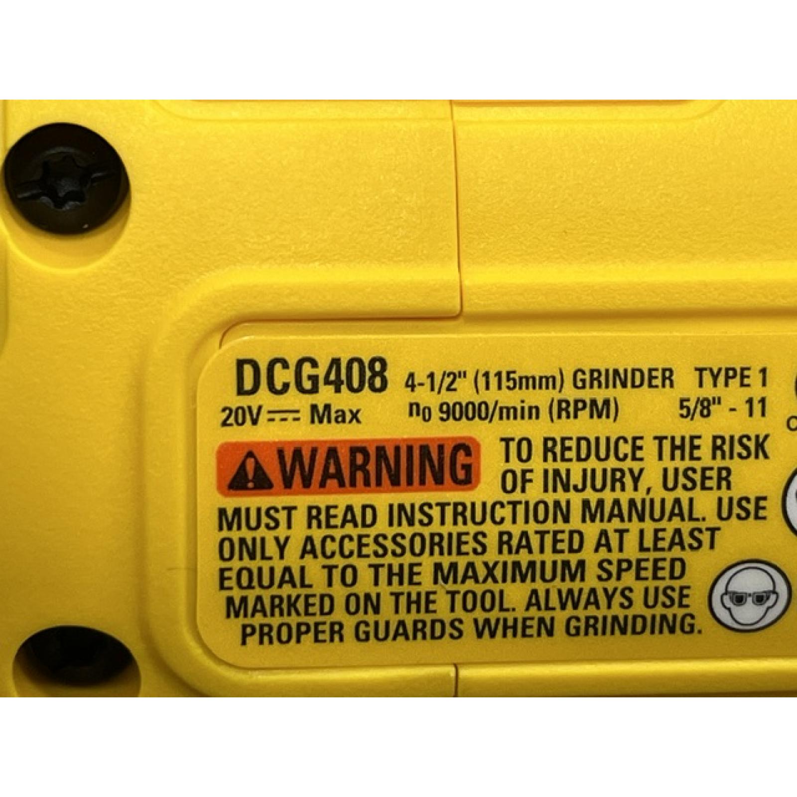 AS-IS DEWALT 20V MAX Cordless Brushless 4-1/2 in. Angle Grinder with Paddle Switch (Tool Only)