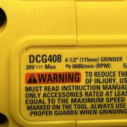 AS-IS DEWALT 20V MAX Cordless Brushless 4-1/2 in. Angle Grinder with Paddle Switch (Tool Only)