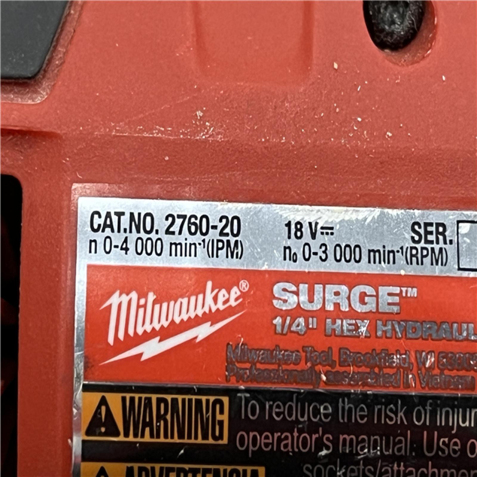 AS-IS Milwaukee FUEL SURGE 18-Volt Lithium-Ion Brushless Cordless 1/4 in. Hex Impact Driver Compact Kit