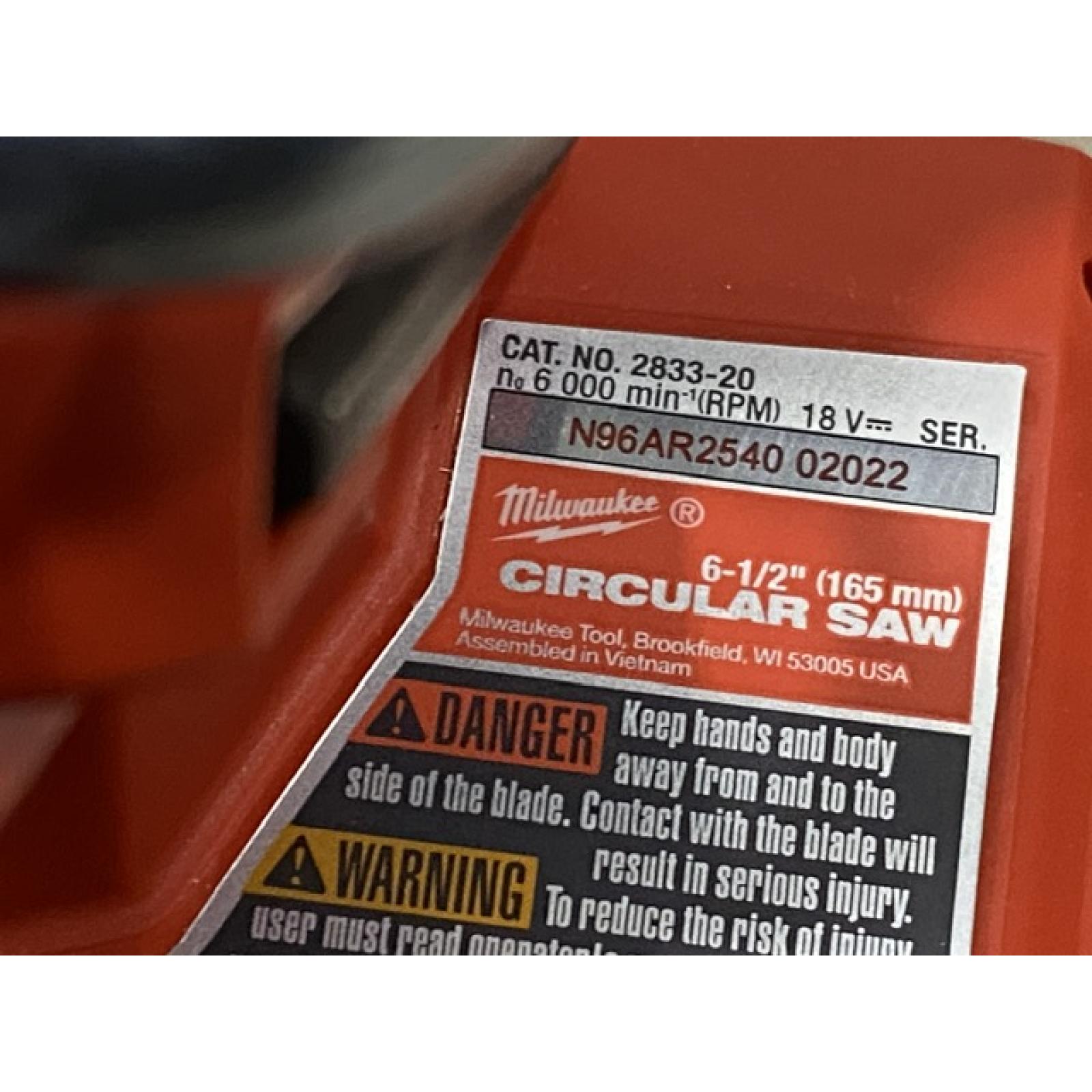 AS-IS Milwaukee FUEL 18V Lithium-Ion Brushless Cordless 6-1/2 in. Circular Saw (Tool-Only)