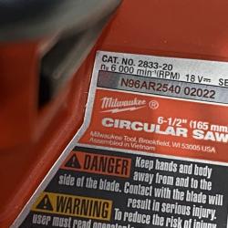 AS-IS Milwaukee FUEL 18V Lithium-Ion Brushless Cordless 6-1/2 in. Circular Saw (Tool-Only)