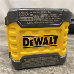 AS-IS DEWALT FLEXVOLT 20V/60V MAX Lithium-Ion 6.0Ah Battery Pack with 6 Amp Output Charger