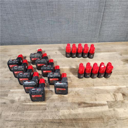 HOUSTON LOCATION - AS-IS MILWAUKEE BATTERY PACK QTY - 20