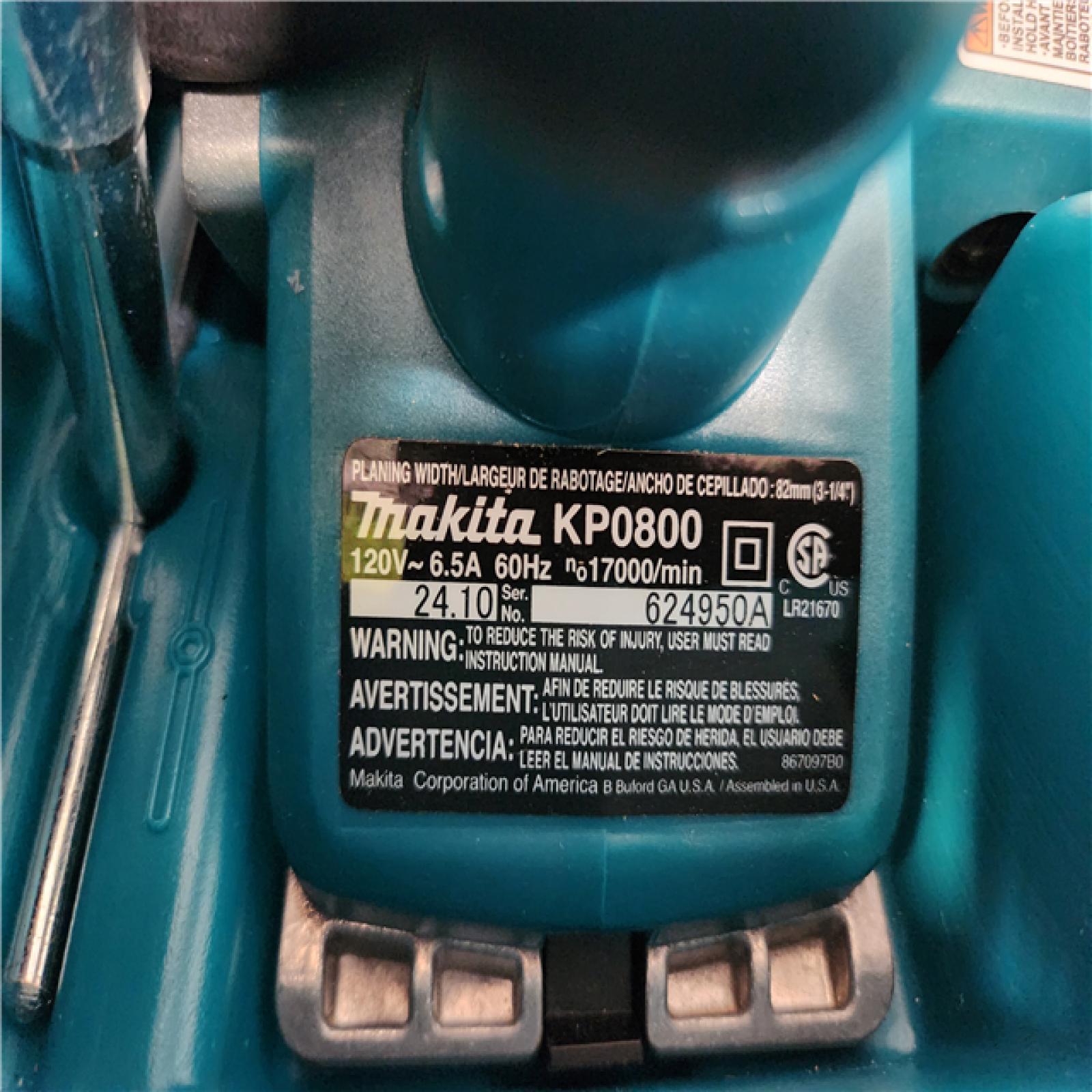 Phoenix Location AS-IS Makita 6.5 Amp 3-1/4 in. Corded Handheld Planer Kit with Hard Case