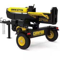 DALLAS LOCATION - Champion Power Equipment 37 Ton 338 cc Gas Powered Full Beam Log Splitter w/ Vertical/Horizontal Operation and Auto Return with Hydraulic Oil