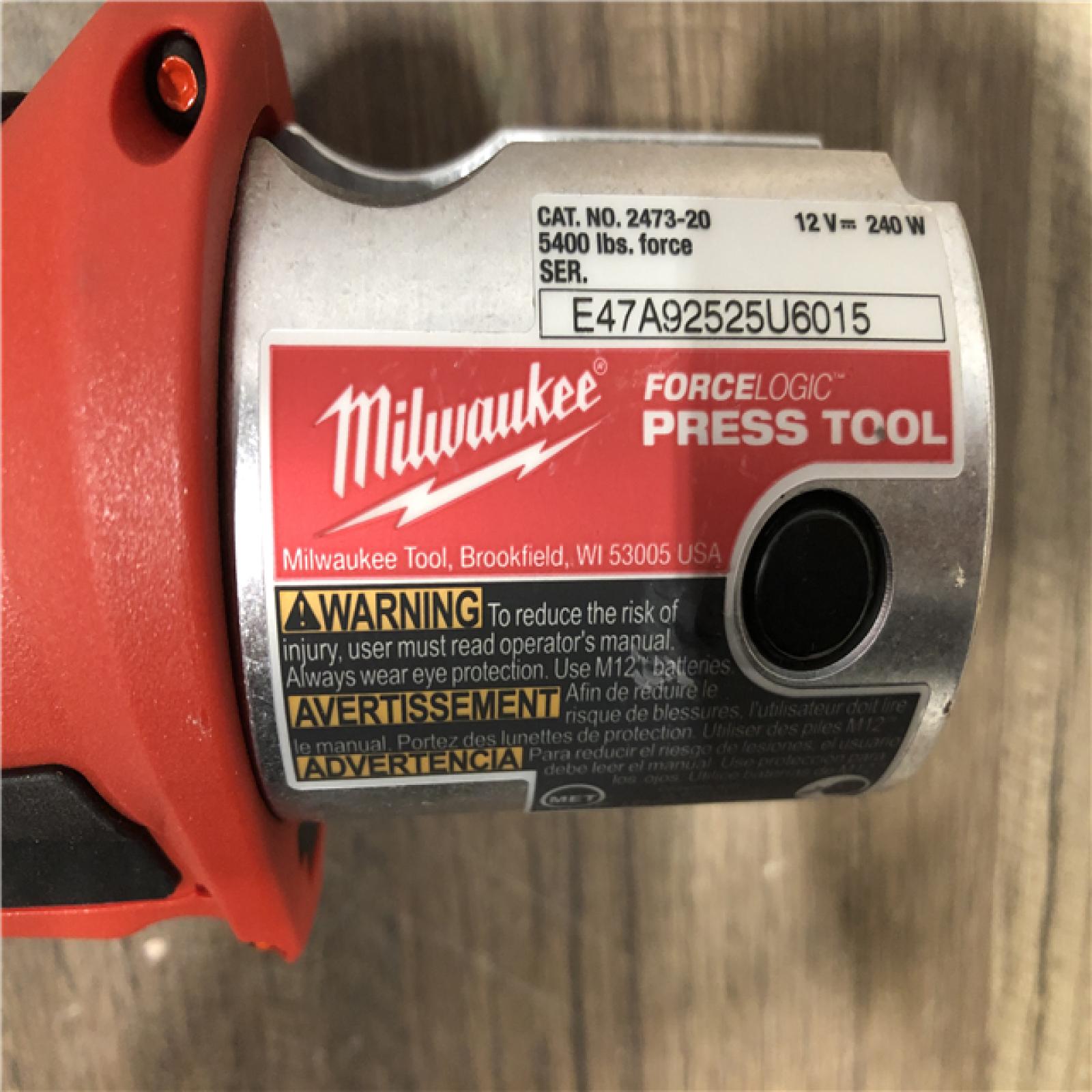 AS-IS Milwaukee M12 12-Volt Lithium-Ion Force Logic Cordless Press Tool Kit