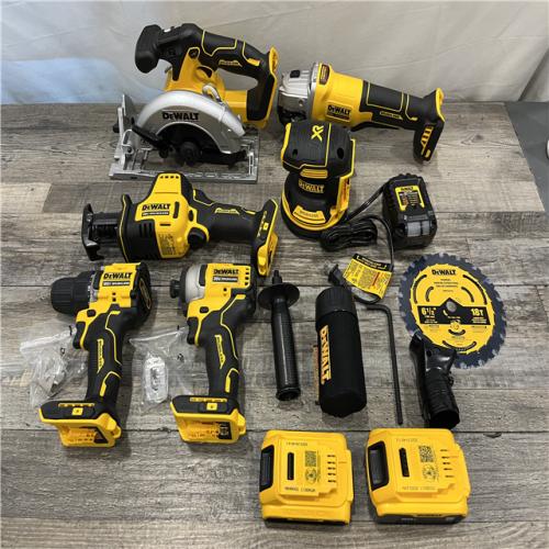 AS-IS DEWALT 20V Lithium-Ion Cordless 6-Tool Combo Kit with Rolling Toolbox