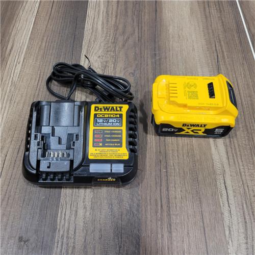 AS-IS DEWALT 20-Volt Maximum XR 5.0 Ah Battery Pack and Charger