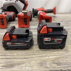 AS-IS Milwaukee 18V Lithium-Ion Cordless Combo Kit (5-Tool) with (1) 3.0Ah and (1) 1.5Ah Battery  (1) Charger  (1) Tool Bag