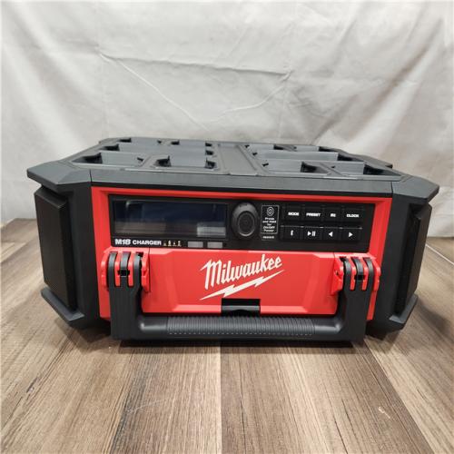 AS-IS- Milwaukee 18V M18 PACKOUT Lithium-Ion Cordless Radio + Charger (Tool Only)