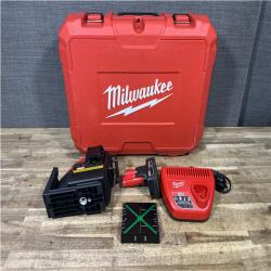 Houston Location AS-IS Milwaukee 12-Volt Lithium-Ion Cordless Green 250 ft. 3-Plane Laser Level Kit