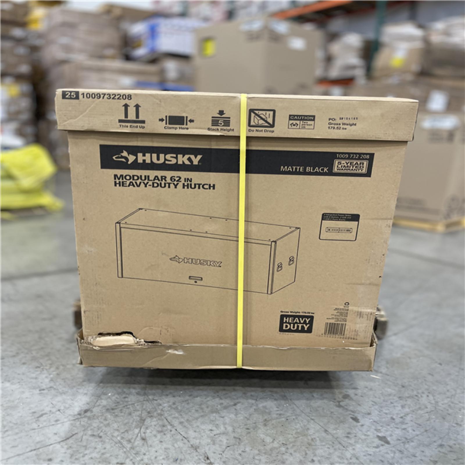 DALLAS LOCATION - AS-IS Husky Modular Tool Storage Heavy Duty 62 in. W x 24 in. D Matte Black Top Tool Chest