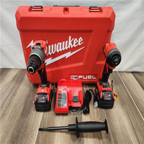 AS-IS Milwaukee M18 FUEL 18V Lithium-Ion Brushless Cordless Hammer Drill and Impact Driver Combo Kit (2-Tool) with 2 Batteries