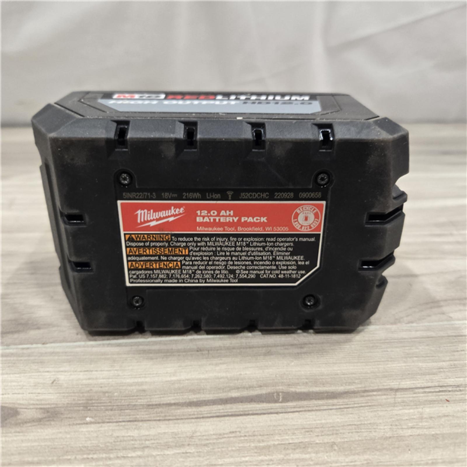 AS-IS Milwaukee 48-11-1812 M18 REDLITHIUM High Output 12.0Ah Battery Pack