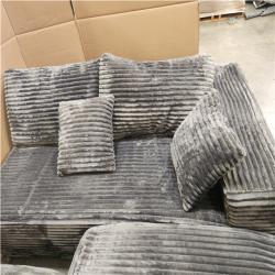 Phoenix NEW Modular L-Shaped 3-Piece Grey Sofa