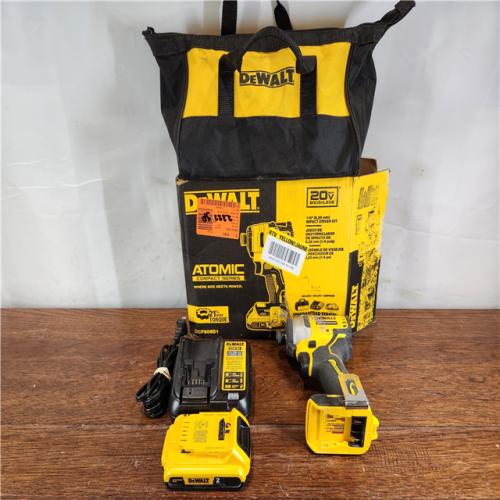 AS-IS DEWALT ATOMIC 20V MAX Brushless Cordless Compact 1/4 in. Impact Driver Kit