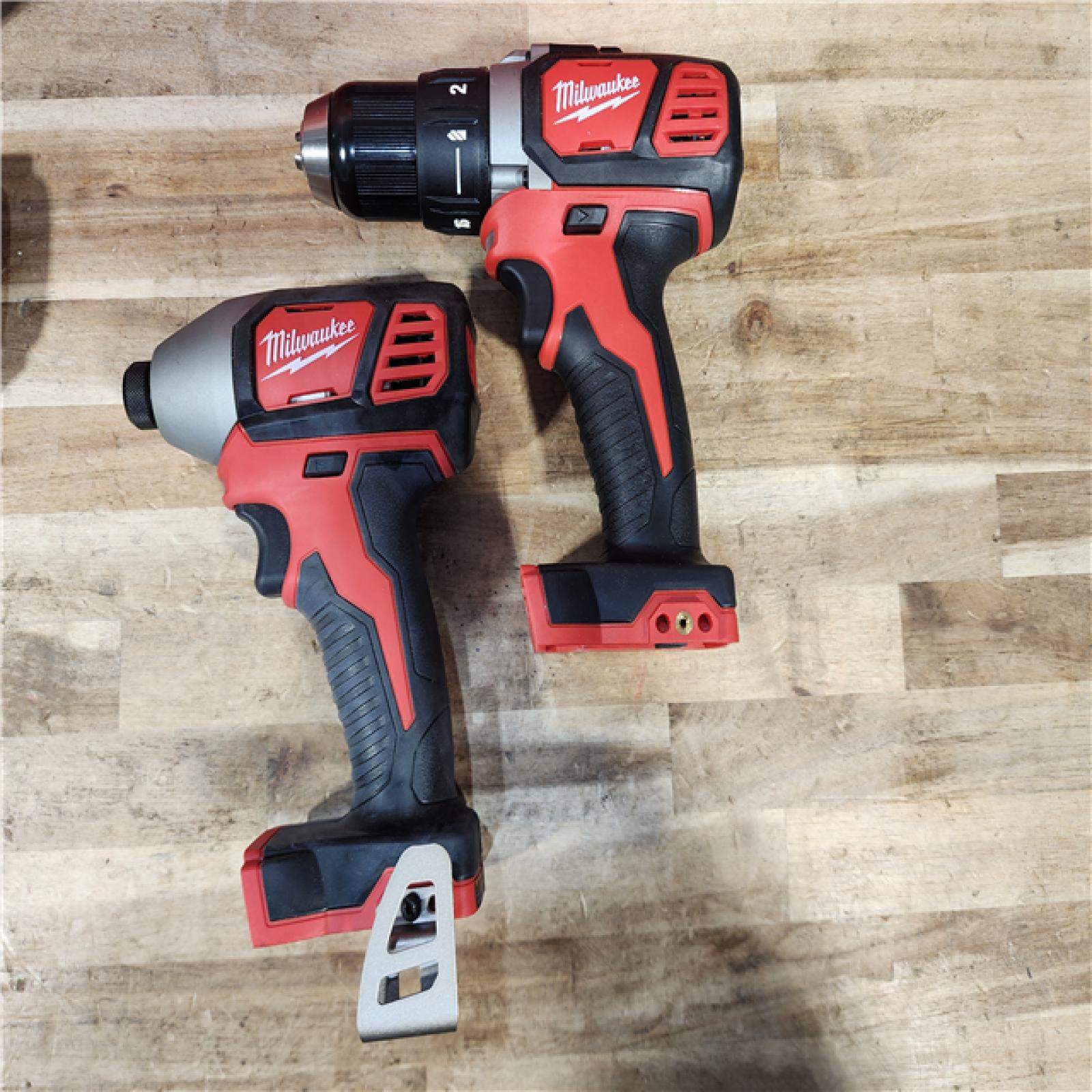 HOUSTON LOCATION - AS-IS Milwaukee 18V Lithium-Ion Cordless Drill Driver/Impact Driver Combo Kit