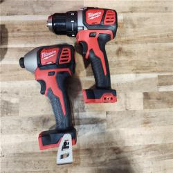 HOUSTON LOCATION - AS-IS Milwaukee 18V Lithium-Ion Cordless Drill Driver/Impact Driver Combo Kit