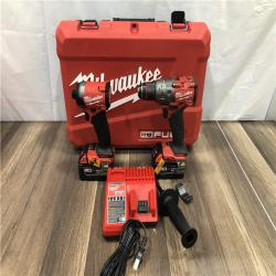 AS-IS Milwaukee FUEL 18V Lithium-Ion Brushless Cordless Hammer Drill and Impact Driver Combo Kit