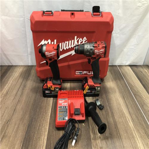 AS-IS Milwaukee FUEL 18V Lithium-Ion Brushless Cordless Hammer Drill and Impact Driver Combo Kit
