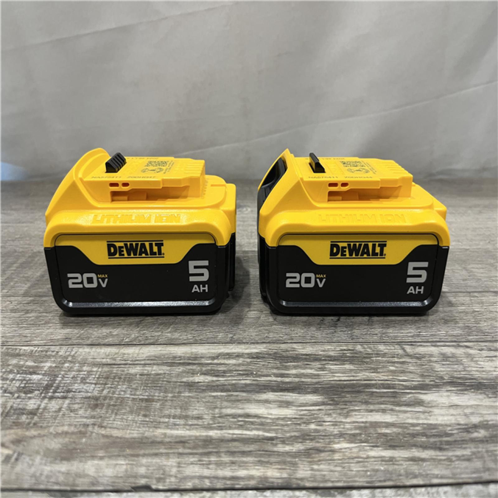AS-IS DEWALT 20V MAX Lithium-Ion 5.0Ah Battery (2-Pack)
