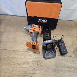 AS-IS RIDGID 18V Cordless 1/2 in. Impact Wrench Kit with 4.0 Ah Battery and Charger