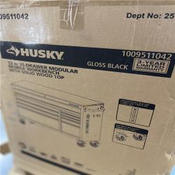 DALLAS LOCATION -  Husky Modular Tool Storage 52 in. W x 20 in. D Standard Duty Black Mobile Workbench Cabinet