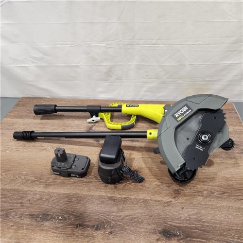 AS IS RYOBI ONE+ 18V 9 in. Cordless Battery Edger with 2.0 Ah Battery and Charger