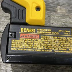 AS-IS DEWALT 20V MAX XR Lithium-Ion Cordless 18-Gauge Narrow Crown Stapler Kit