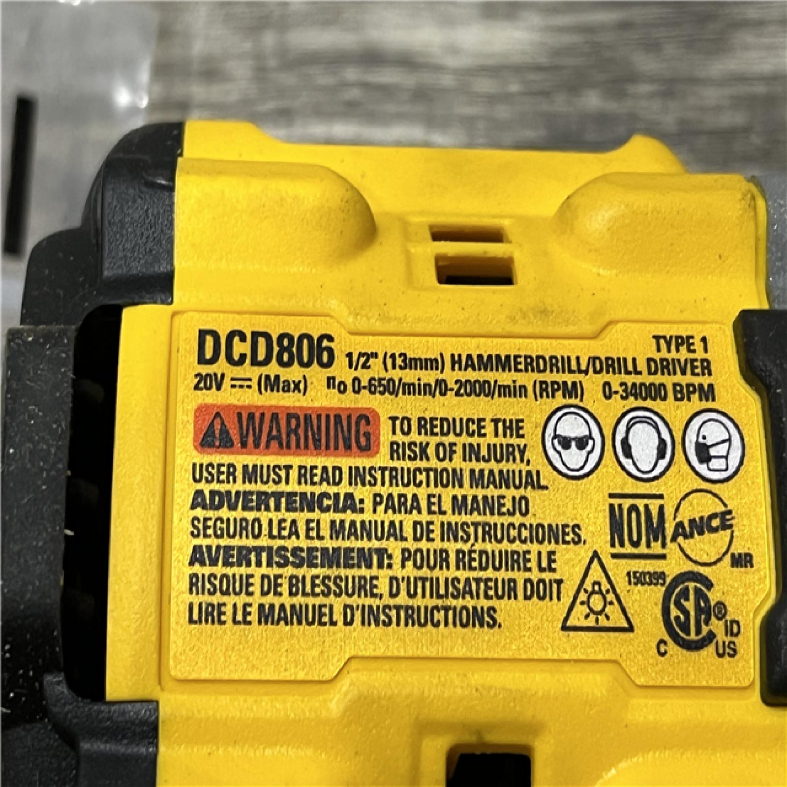 AS-IS DEWALT 20V XR Brushless Cordless 1/2 in. Hammer Drill (Tool-Only)