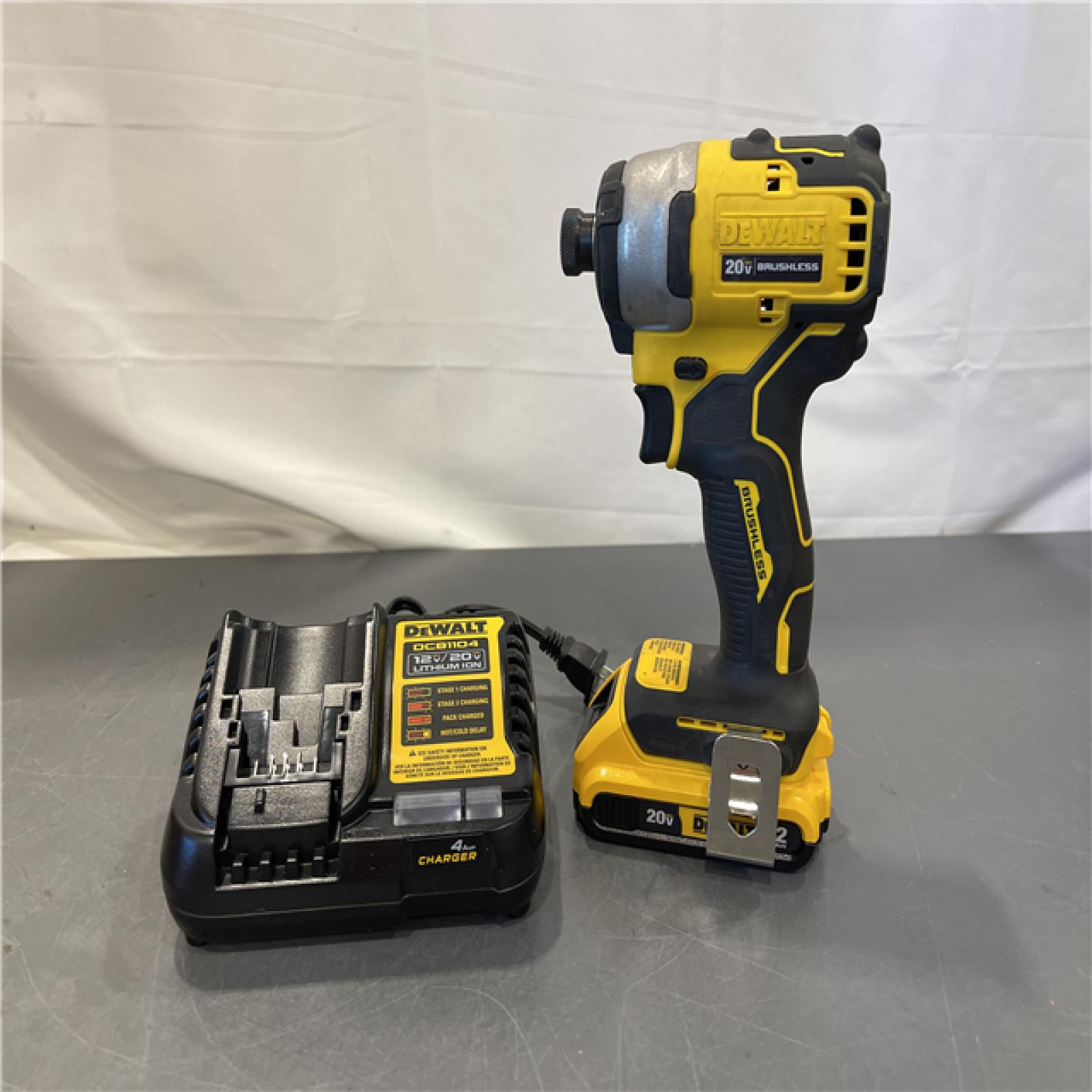 AS-IS - DeWalt ATOMIC 20V MAX Lithium-Ion Brushless Cordless Compact 1/4 in. Impact Driver Kit