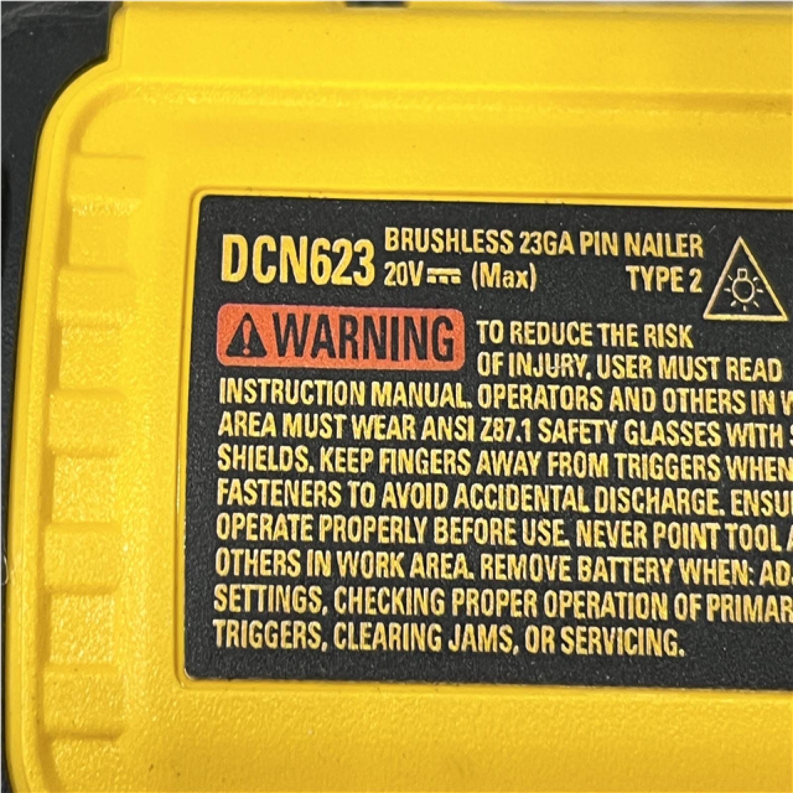 AS-IS DEWALT ATOMIC 20V MAX Lithium Ion Cordless 23 Gauge Pin Nailer (Tool Only)