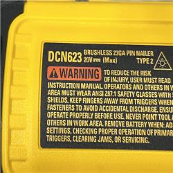 AS-IS DEWALT ATOMIC 20V MAX Lithium Ion Cordless 23 Gauge Pin Nailer (Tool Only)