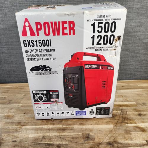 HOUSTON LOCATION - AS-IS 1500-Watt Recoil Start Gasoline Powered Ultra-Light Inverter Generator with 60cc OHV Engine and CO Sensor Shutdown