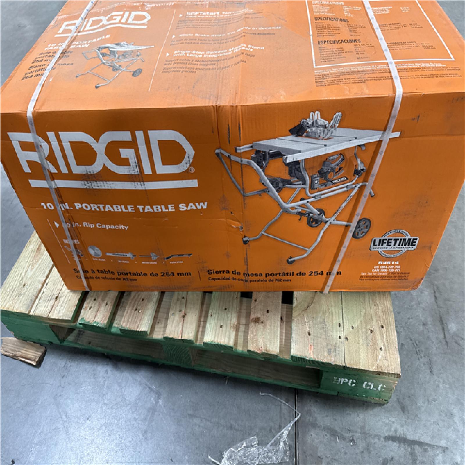 California NEW Sealed Box Ridgid 10 in. Portable Table Saw