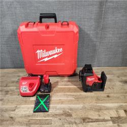 HOUSTON LOCATION - AS-IS Milwaukee 12-Volt Lithium-Ion Cordless Green 250 ft. 3-Plane Laser Level Kit