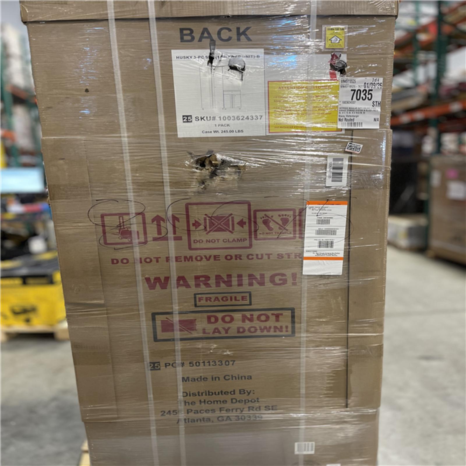 DALLAS LOCATION- Husky 3-Piece Regular Duty Welded Steel Garage Storage System in Black