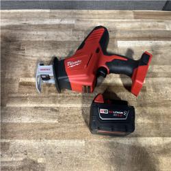 Houston Location AS-IS Milwaukee 18V Lithium-Ion Cordless HACKZALL Reciprocating Saw and Battery