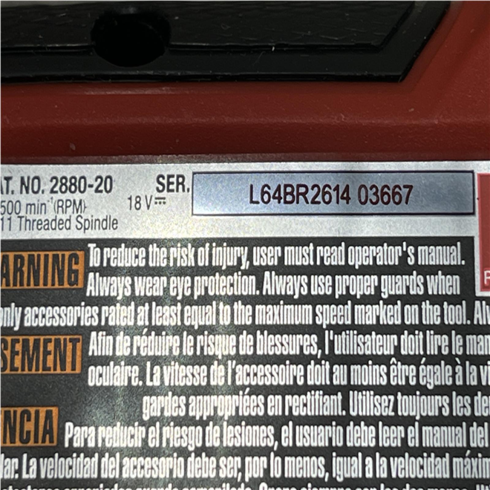 AS-IS Milwaukee FUEL 18V Lithium-Ion Brushless Cordless 4-1/2 in./5 in. Grinder w/Paddle Switch (Tool-Only)