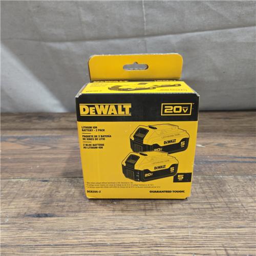 NEW! DEWALT 20V MAX XR Premium Lithium-Ion 5.0Ah Battery Pack (2 Pack)