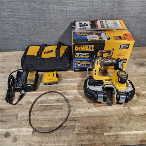 HOUSTON LOCATION - AS-IS (APPEARS LIKE NEW) DeWalt 20V MAX ATOMIC Cordless Brushless Compact Band Saw Kit (Battery & Charger)