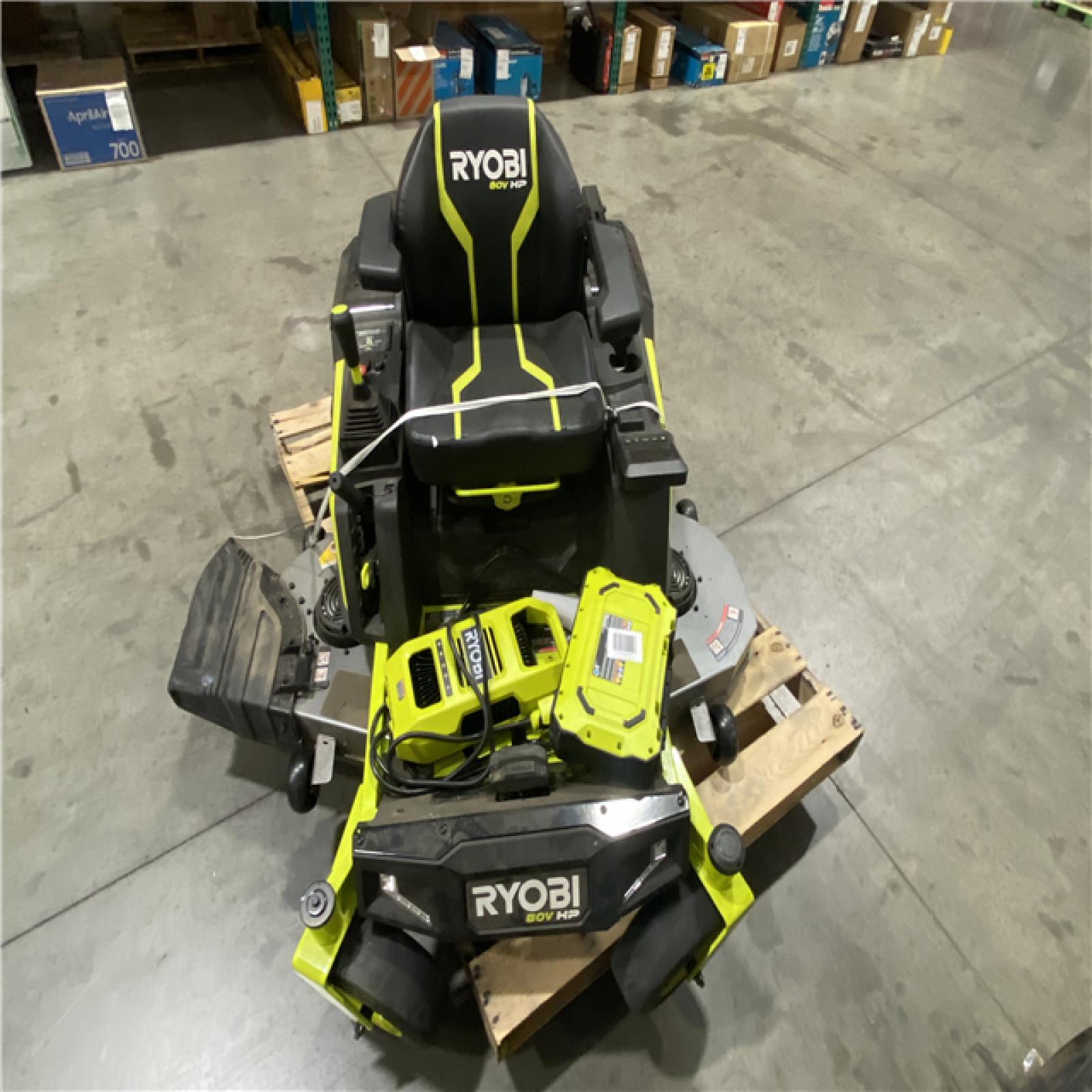 Dallas Location - As-Is RYOBI 80V HP Brushless 54 in. Battery Electric Cordless Zero Turn Riding Mower (1) 80V Batteries  and Charger