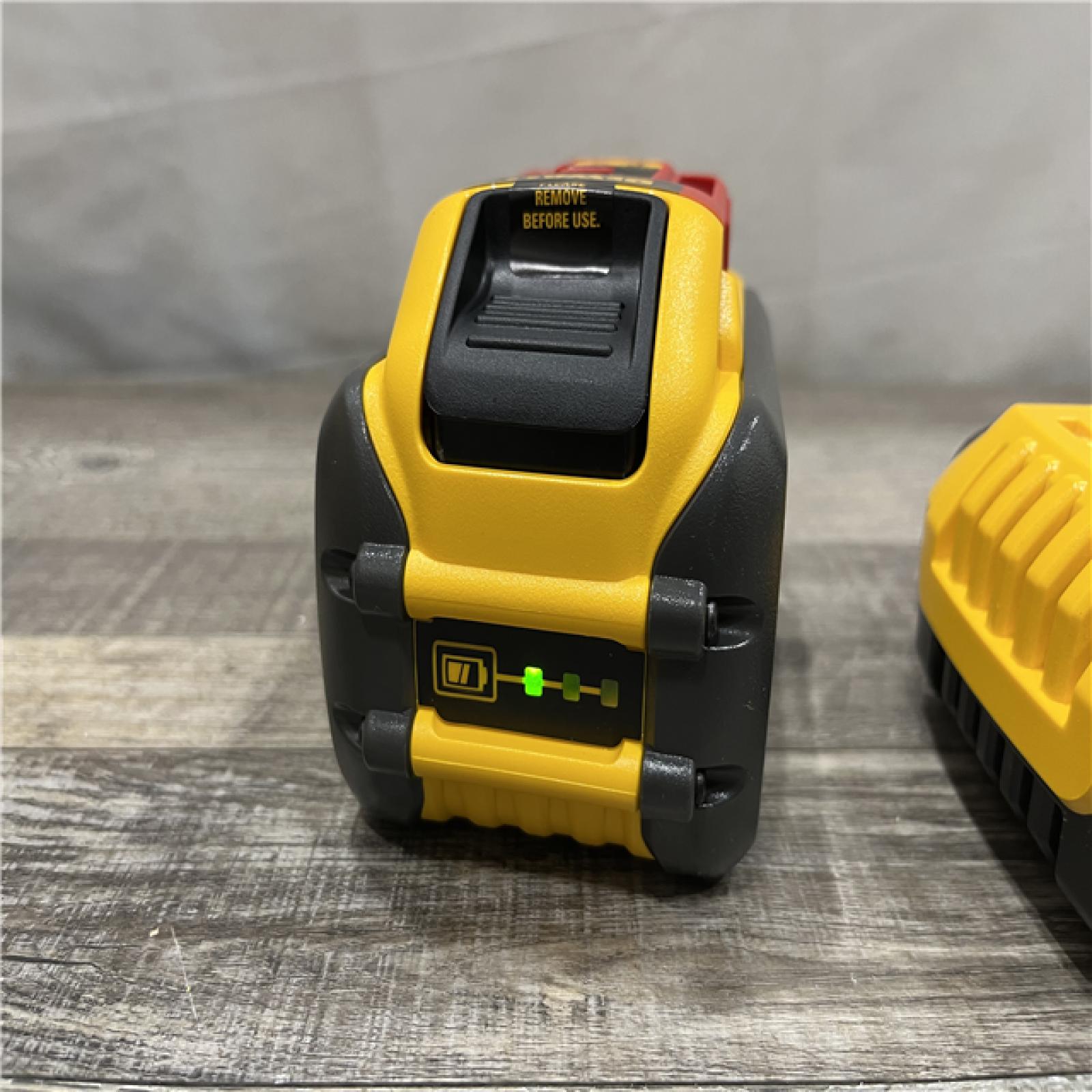 AS-IS DEWALT 20V/60V MAX FLEXVOLT Lithium-Ion 9.0Ah Battery and Charger Starter Kit