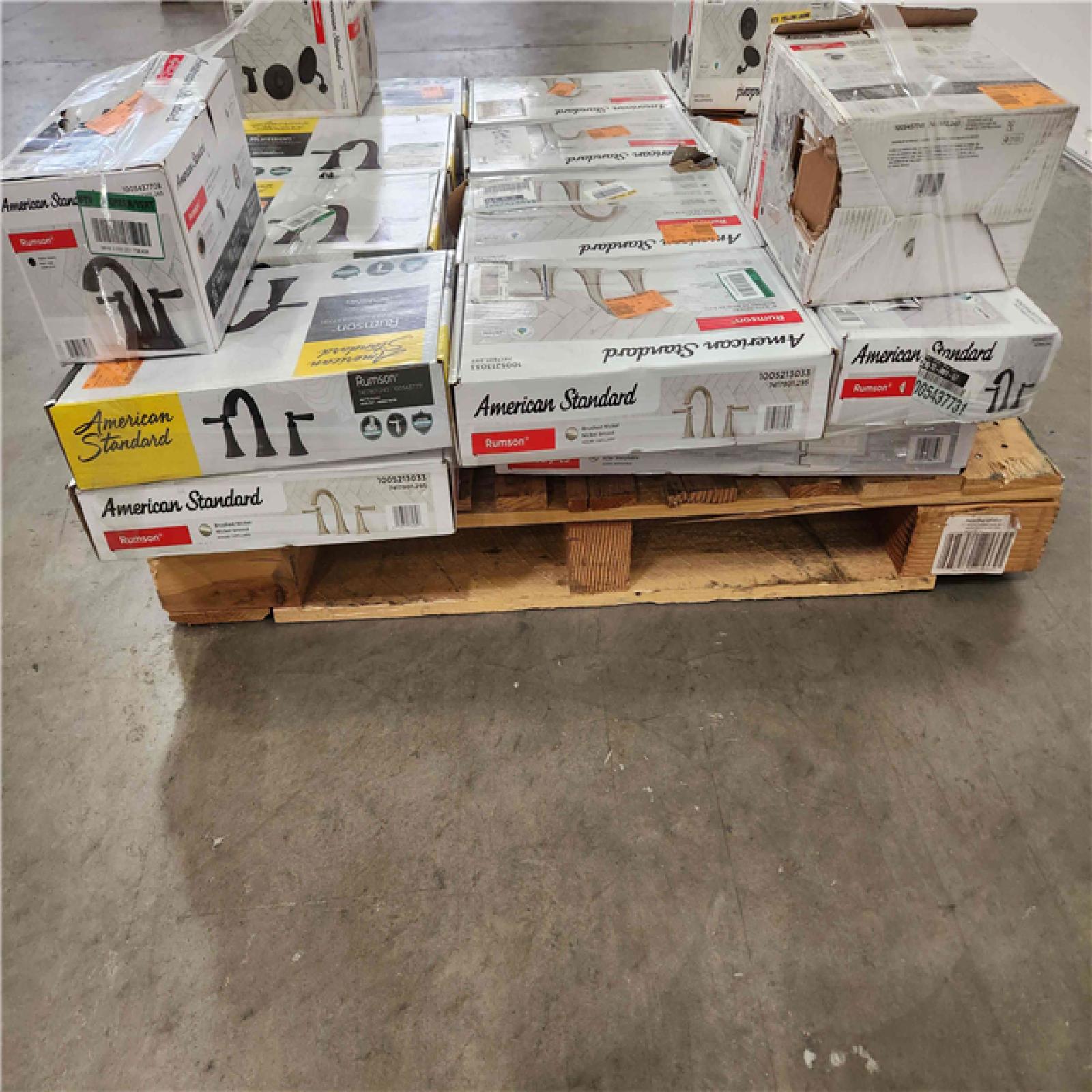 Phoenix Location Pallet of Assorted American Standard Faucets & Shower Kits
